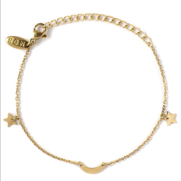 Moon and Stars Luxe Gold Charm Bracelet - Picture 4 of 5